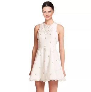 Alice Olivia Gilda Lace Back Embellished Dress